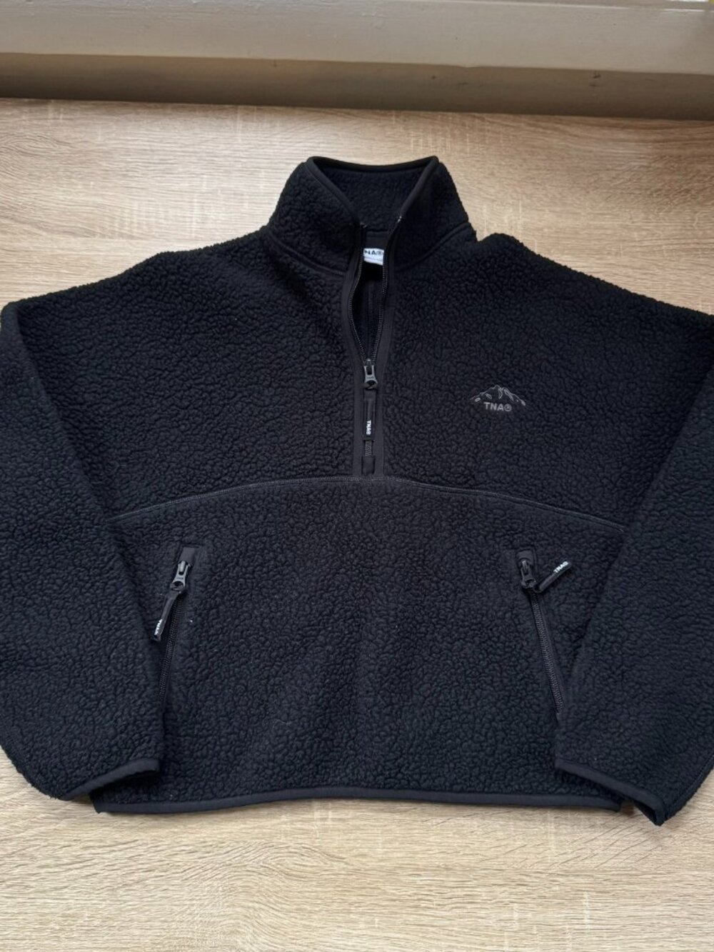Aritzia TNA Polartec Fleece Thermal Pro Half Zip Hi-Hip Jacket Black XS